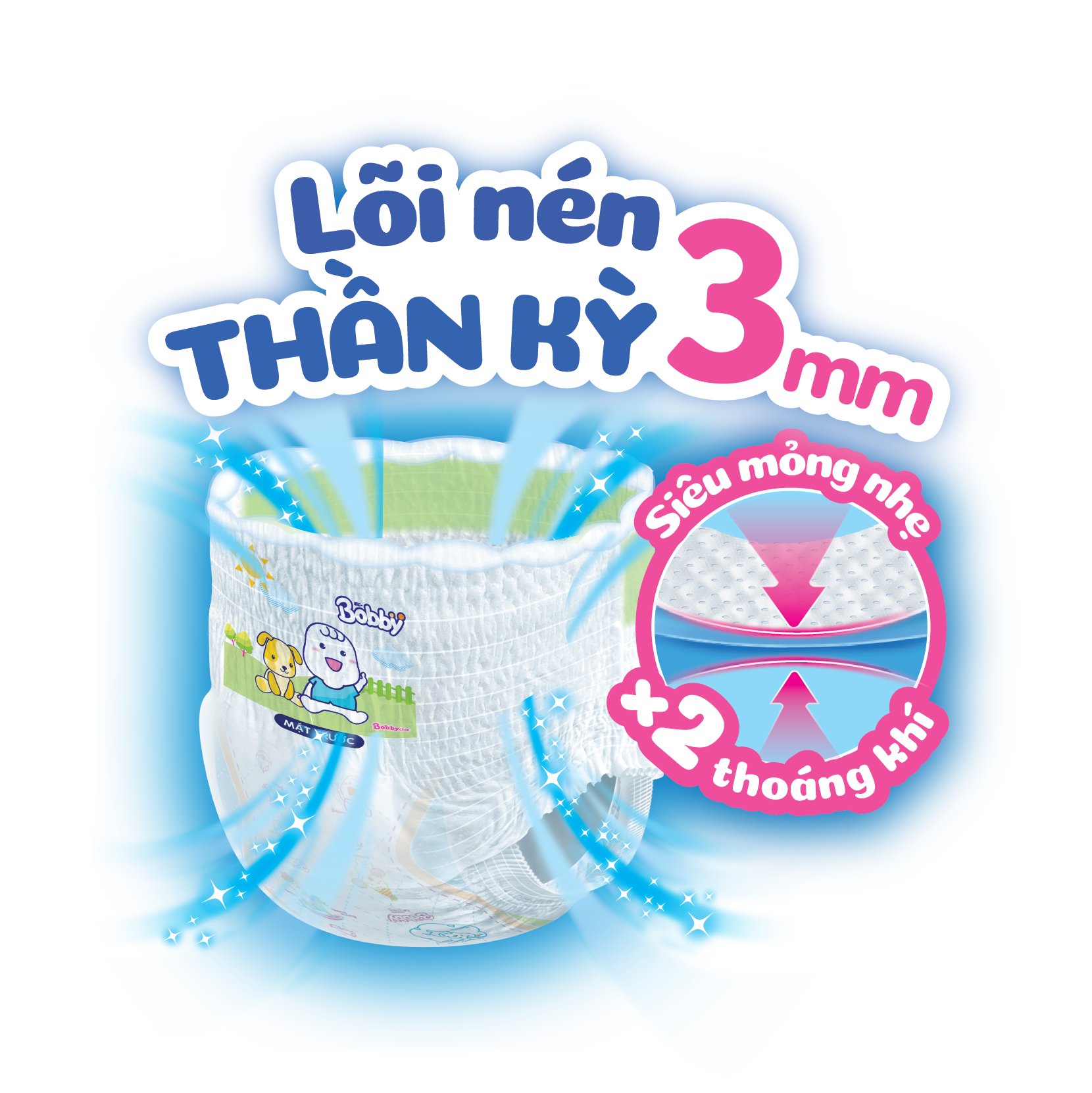 Bỉm - Tã quần Bobby size M - 76 (Cho bé 6 - 11kg) 2 bim-ta-quan-bobby-size-m-74-mieng-cho-be-6-10kg-11