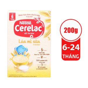 Bột ăn dặm Nestlé Cerelac lúa mì và sữa 200g (6 - 24 tháng)