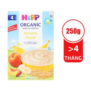 Bột dinh dưỡng HiPP chuối đào 250g (Trên 4 tháng)