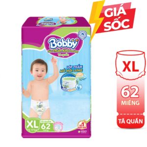 Bỉm - Tã quần Bobby size XL - 62 (Cho bé 12 - 17kg)