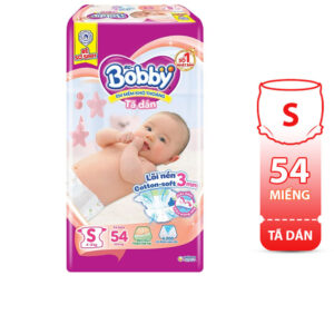 Bỉm - Tã dán Bobby size S - 54 miếng (Cho bé 4 - 8kg)