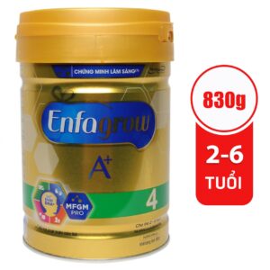 Sữa Enfagrow A  4 360 Brain DHA  v&agrave; MFGM Pro hương vani 830g (2 - 6 tuổi)