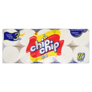 Giấy vệ sinh Chip Chip 10 cuộn màu xanh không lõi 1.5kg