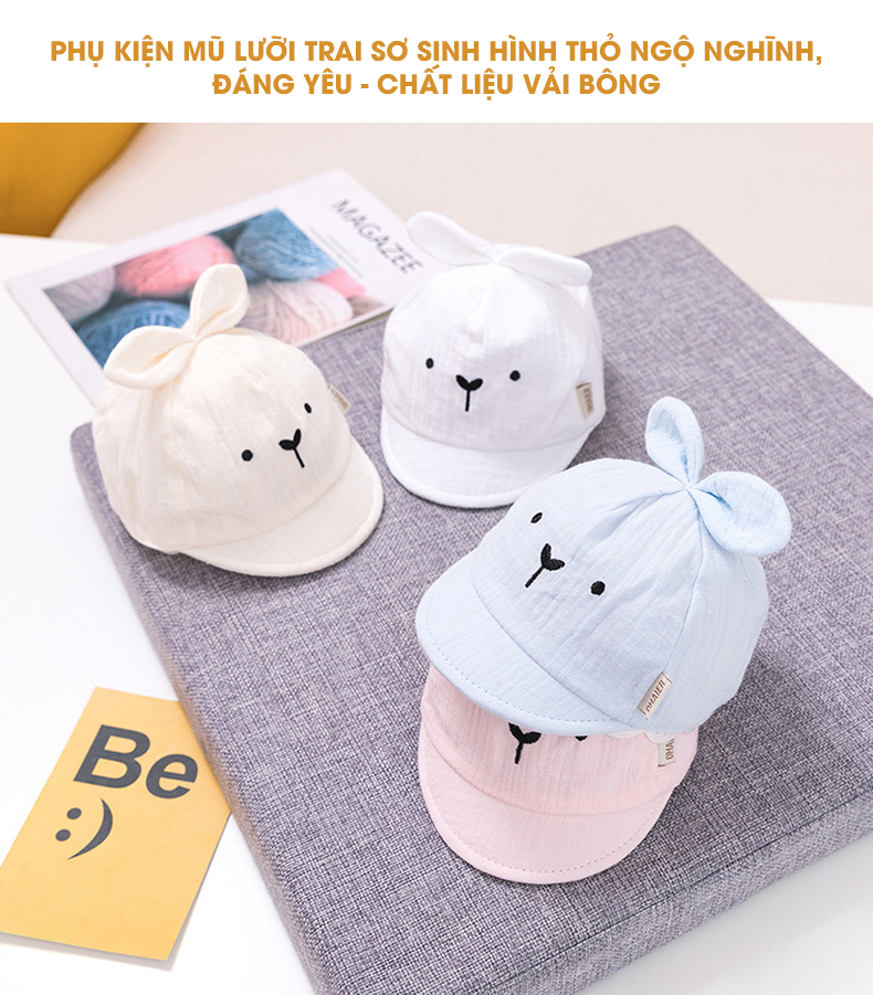 Mũ lưỡi trai sơ sinh hình thỏ 9 mu-luoi-trai-tai-tho
