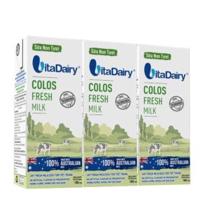 Sữa non tươi VitaDairy Colos Fresh Milk lốc 3 hộp 180ml