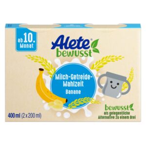 Sữa nước ngũ cốc Alete vị chuối 200mlx2 10m