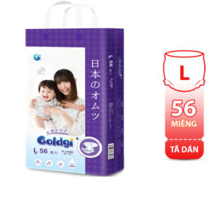Bỉm - Tã dán Goldgi  size L 56 miếng (9 - 14kg)