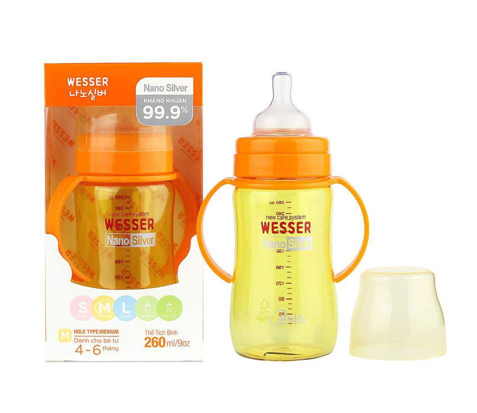 Bình sữa Wesser Nano Silver 260ml