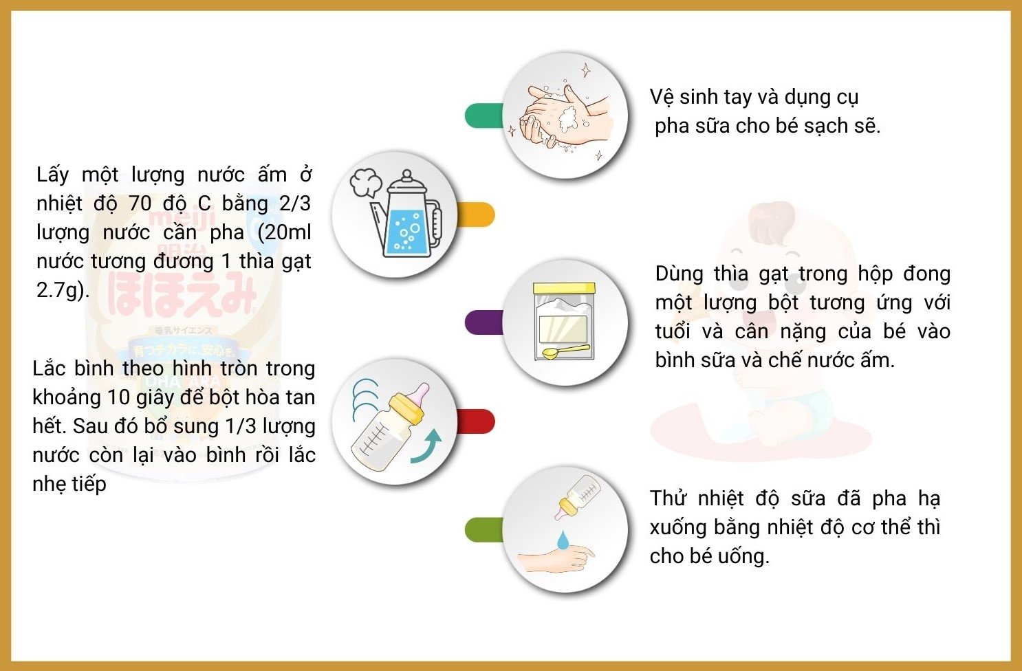 Cách pha sữa Meiji số 0 đúng cách cho bé sua-meiji-so-0
