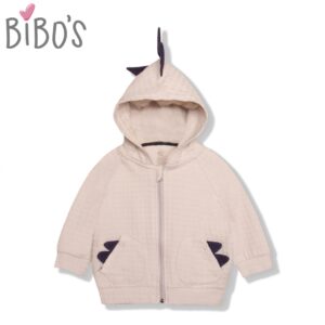 Áo khoác bé trai Bibos khủng long ghi