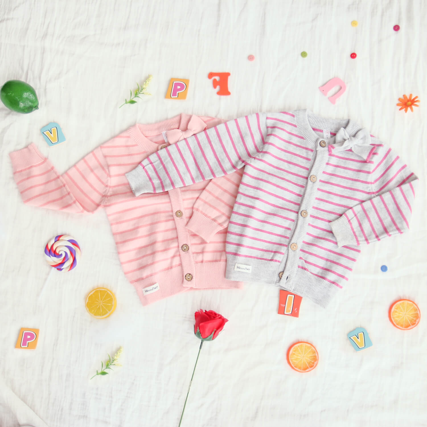 Áo len cài giữa Momma kẻ ngang đính nơ cổ 5 ao-len-cai-giua-momma-ke-ngang-dinh-no-co-4