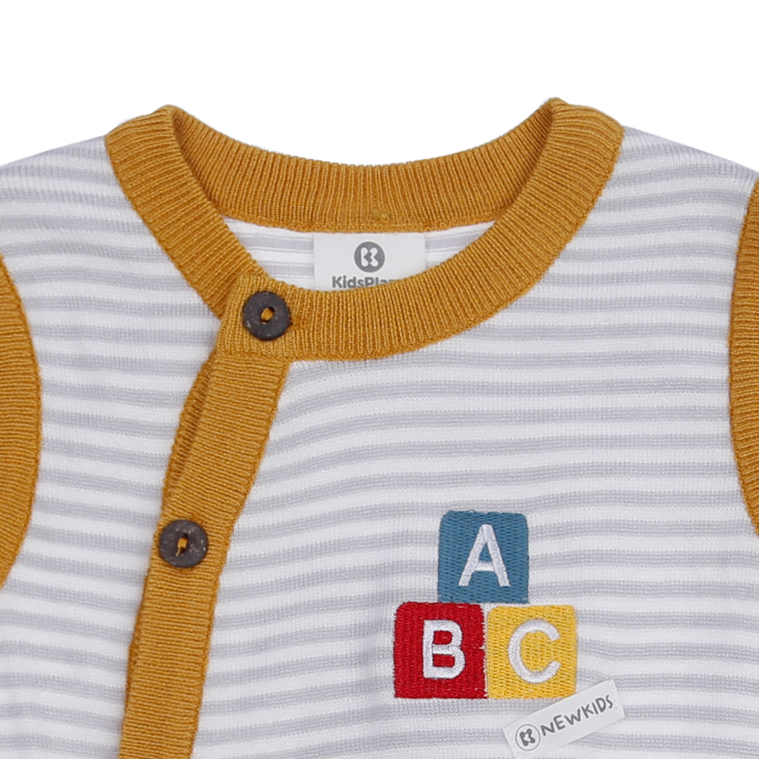 Áo len gile Hello MBVT''S kẻ ghi ND21D (Vàng) 2 ao len gile hello kidsplaza ke ghi nd21d vang 2