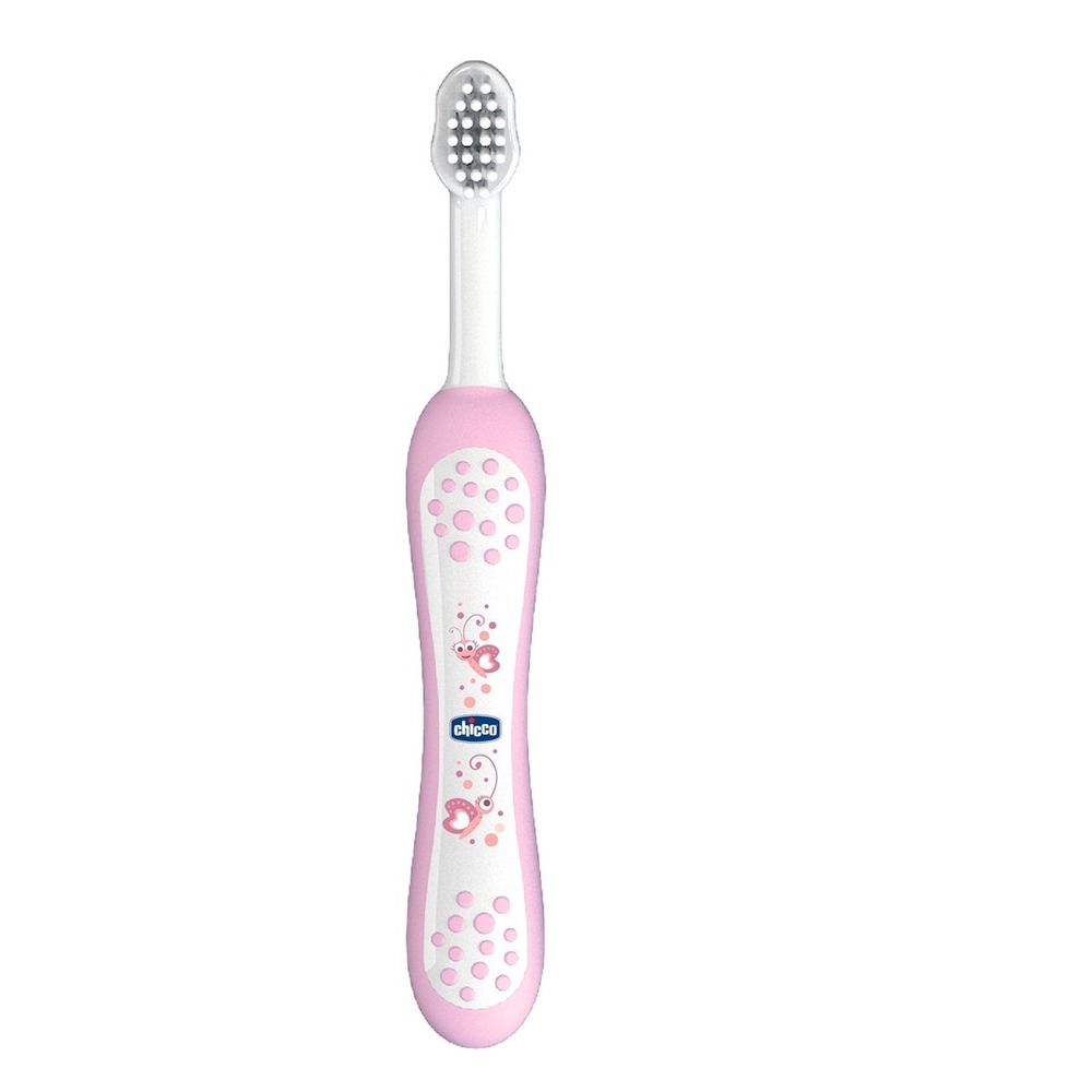Bàn chải đánh răng bướm hoa Chicco 69581 1 Bàn chải đánh răng cho bé Chicco 69581 hình bướm hoa