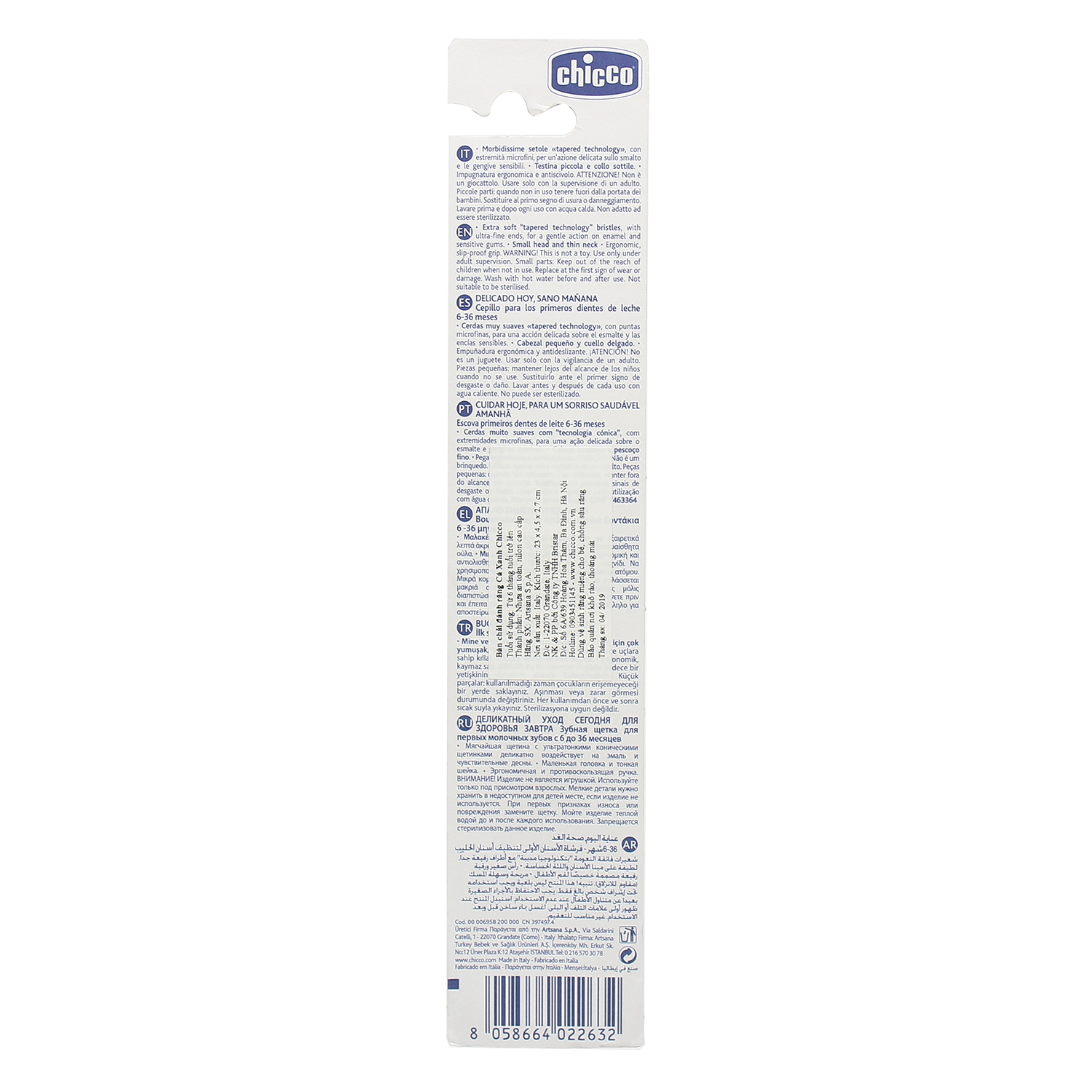Bàn chải đánh răng cho bé Chicco 69582