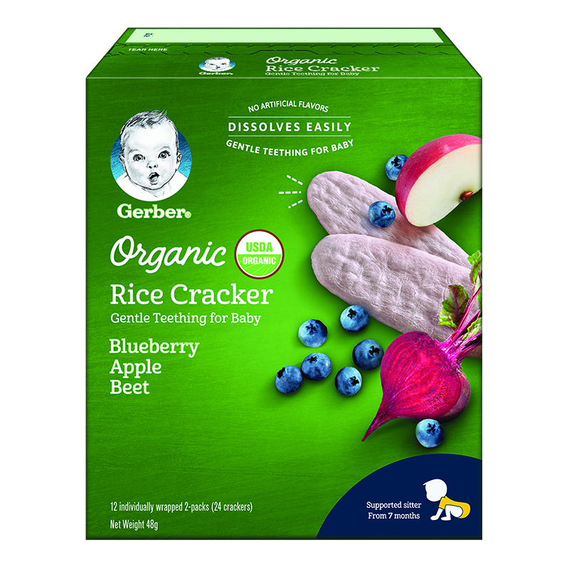 Bánh gạo Gerber Organic v.quất,táo,củ cải 48g (Trên 7 tháng) 1 Banh-gao-Gerber-Organic-v.quat-tao-cu-cai-48g-tren-7-thang