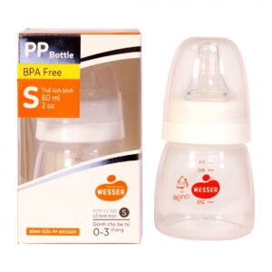 B&igrave;nh sữa Wesser cổ hẹp nhựa PP 60ml