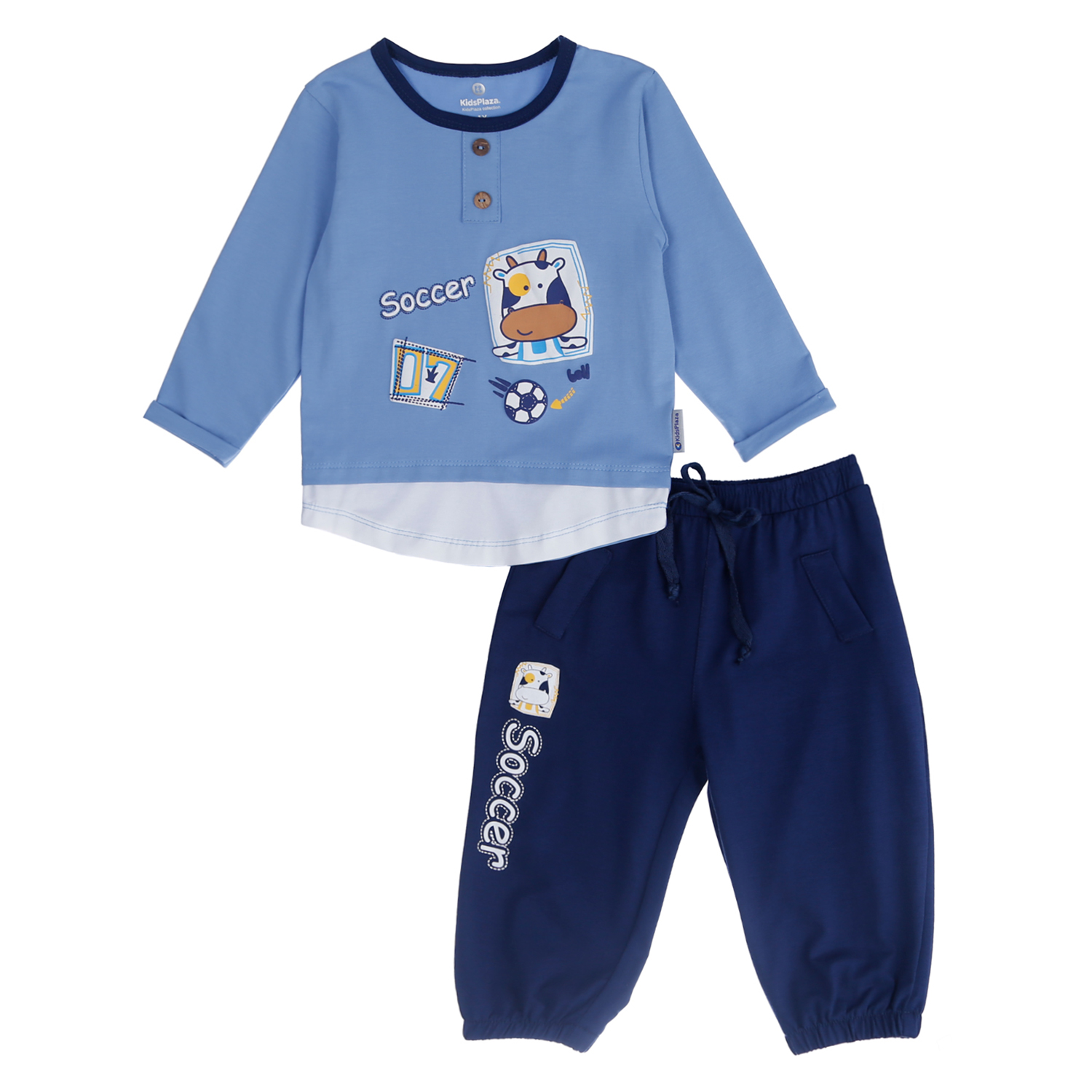 Bộ quần áo bé trai MBVT in hình chú bò sữa HN21T 4 bo ni da ca be trai kids plaza in hinh chu bo sua hn21t 8