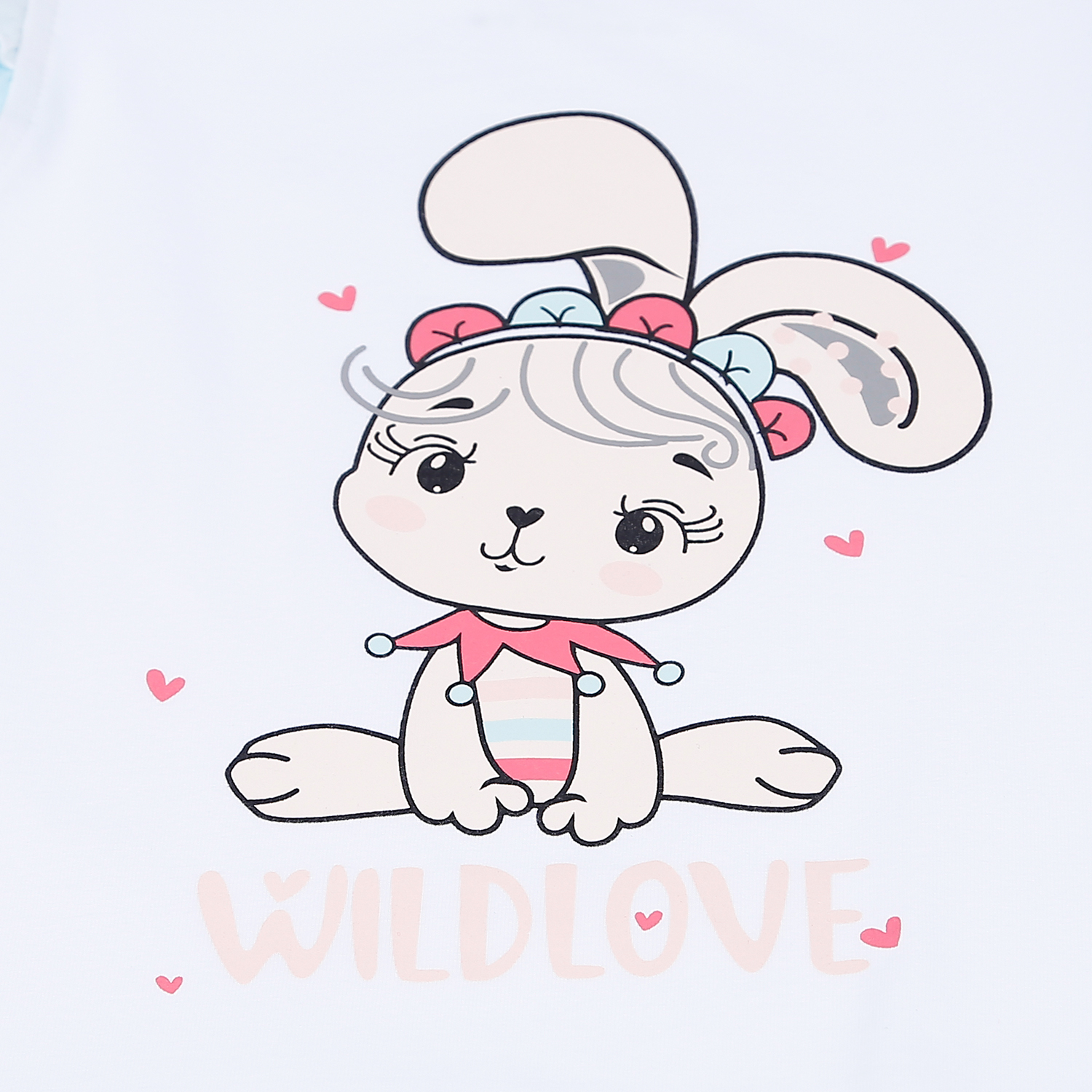 Bộ quần áo cộc tay bé gái MBVT''S in hình Thỏ Wild Love BH21H 4 bo quan ao coc tay be gai kidsplaza in hinh tho wild love bh21h 4
