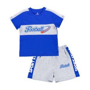 Bộ quần áo cộc tay thời trang bé trai MBVT''S in họa tiết Football TT21H (Xanh)
