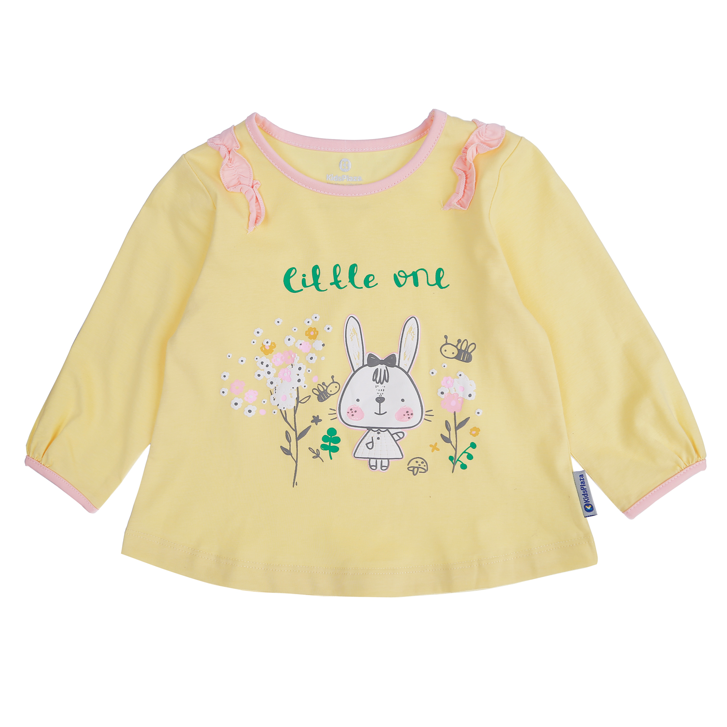 Bộ quần áo dài tay bé gái MBVT''S in hình thỏ TT21T (Vàng) 2 bo quan ao dai tay be gai kidsplaza in hinh tho tt21t vang 2