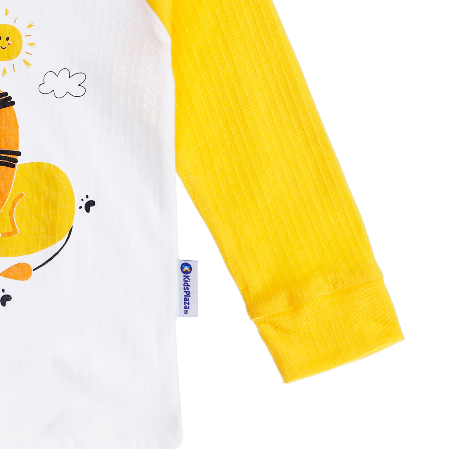 Bộ quần áo dài tay bé trai kẻ sọc MBVT''S in Sư Tử M21T (Trắng Vàng) 2 bo quan ao dai tay be trai ke soc kidsplaza in su tu m21t trang vang 4