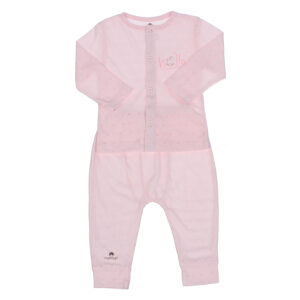 Bộ quần áo dài tay cài giữa Mamago Twikle Star 0-3M ND20H (Hồng)