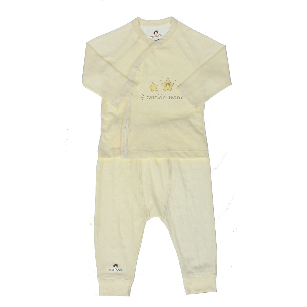 Bộ quần áo dài tay Mamago twikle star cài chéo ND20H 0-3M (Vàng) 1 bo quan ao dai tay mamago twikle star cai cheo nd20h 0 3m vang 1