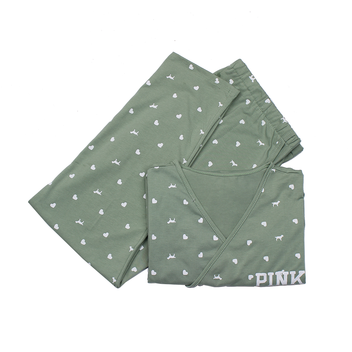 Bộ quần áo sau sinh cho mẹ cotton cổ tim Pink Bộ quần áo sau sinh cho mẹ cotton cổ tim Pink
