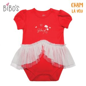 Body sơ sinh MBVT’S phối voan lấp lánh