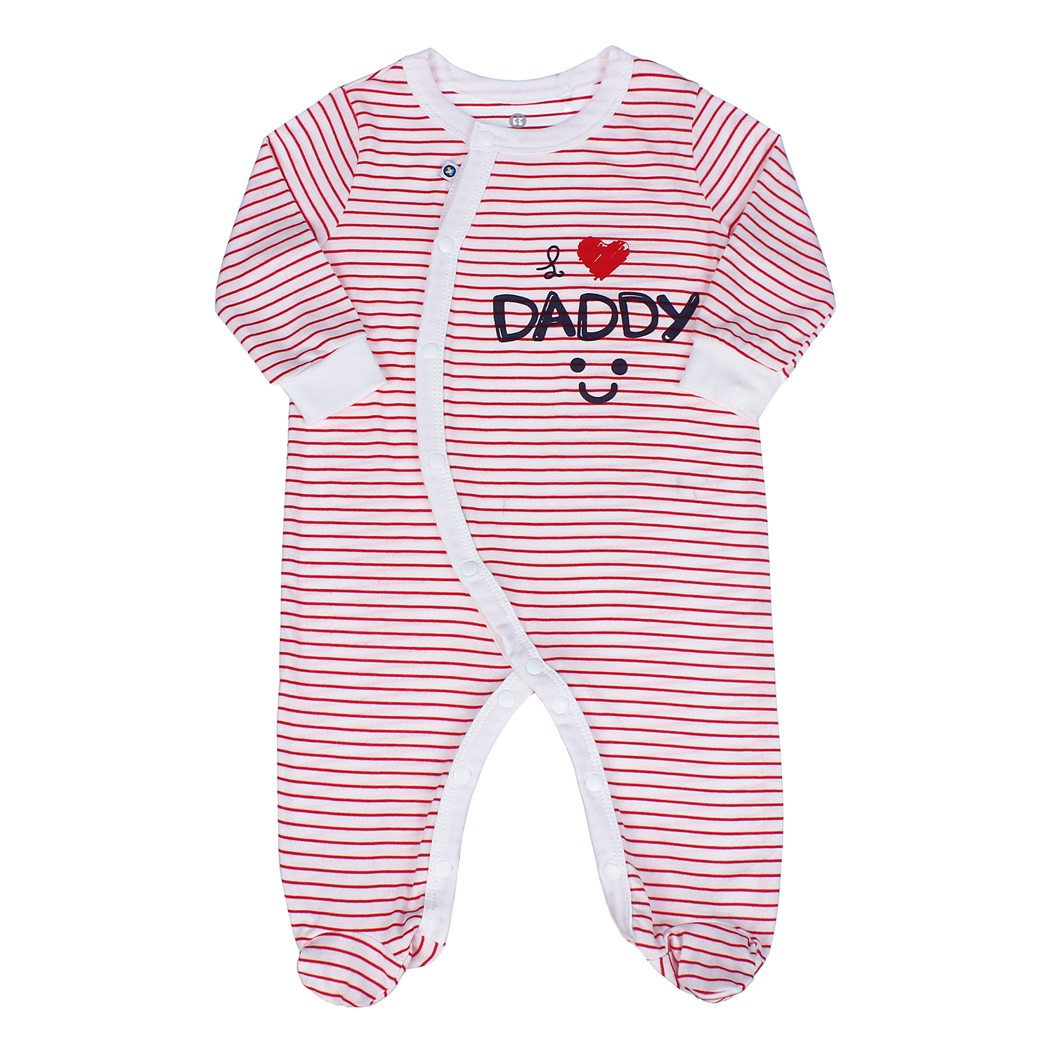 Body dài tay Otis kẻ ngang MBVT''S ND21H (Trắng) 1 body dai tay otis ke ngang kidsplaza nd21h trang