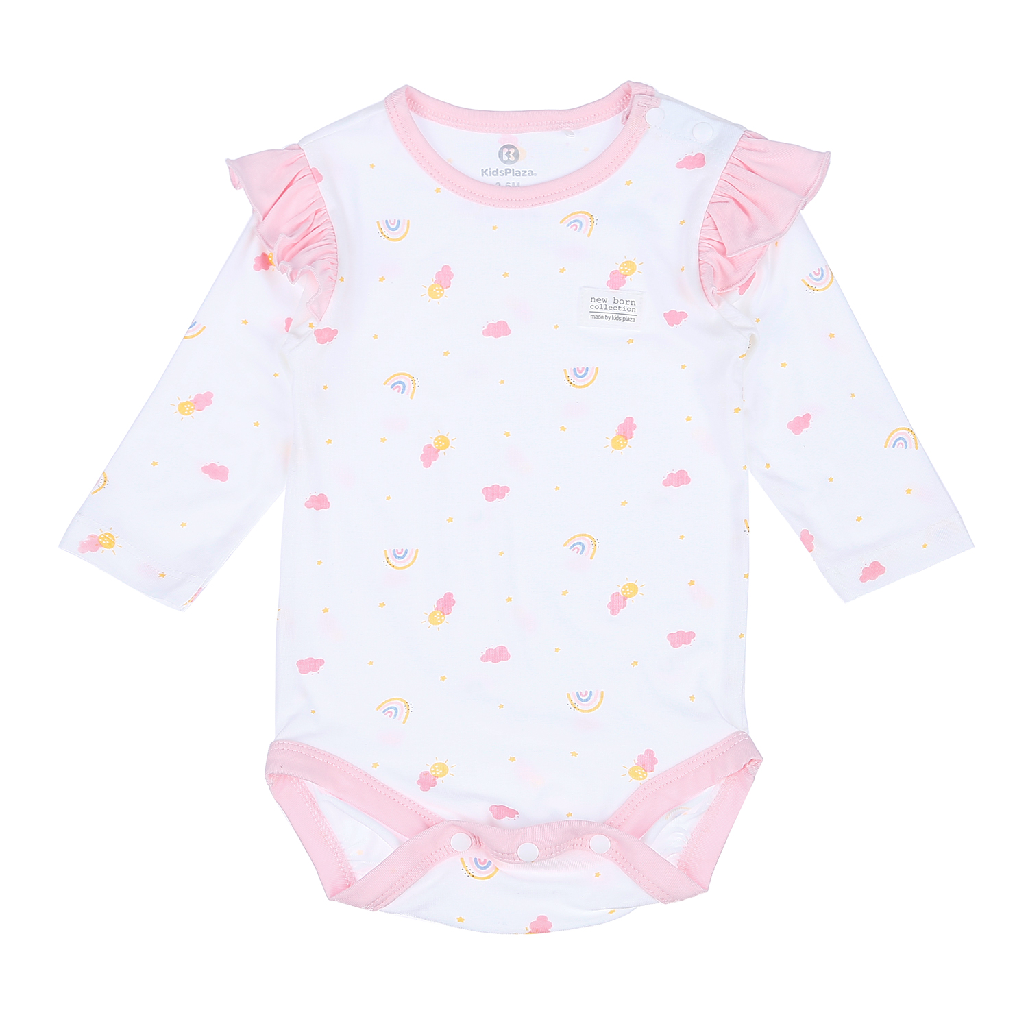 Body suit dài tay bé gái Otis MBVT''S in hình Mây ND21H (Trắng) 1 body suit dai tay be gai otis kidsplaza in hinh may nd21h trang 1