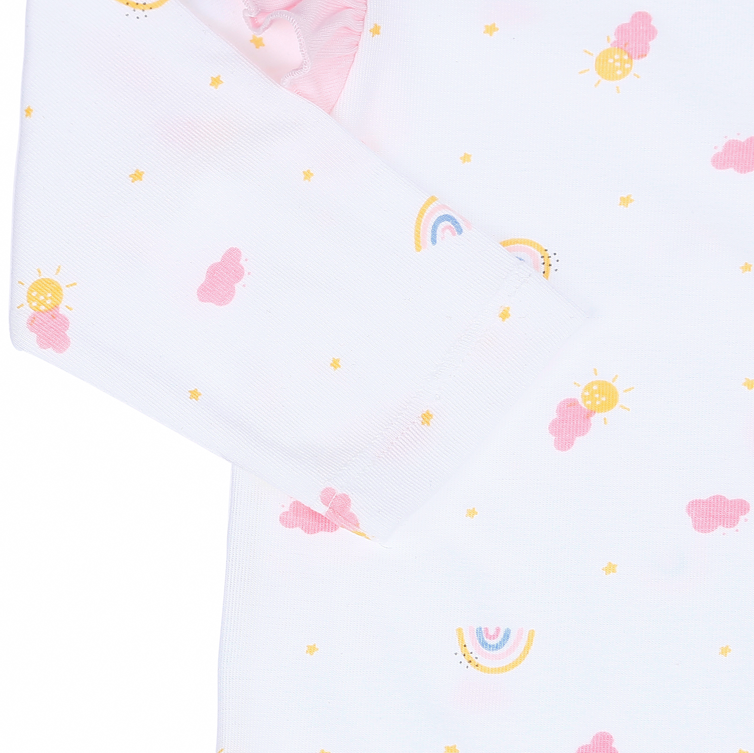 Body suit dài tay bé gái Otis MBVT''S in hình Mây ND21H (Trắng) 3 body suit dai tay be gai otis kidsplaza in hinh may nd21h trang 3
