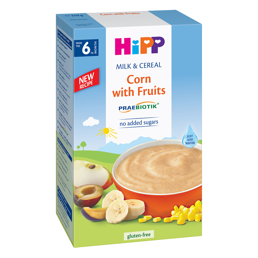 Bột ăn dặm HiPP hoa quả sữa bắp 250g cho bé 6M+ 1 Bột ăn dặm HiPP hoa quả sữa bắp 250g