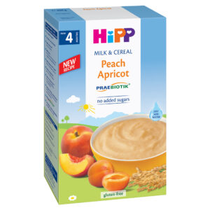 Bột ăn dặm HiPP vị sữa đào mơ tây 250g cho bé 4M+