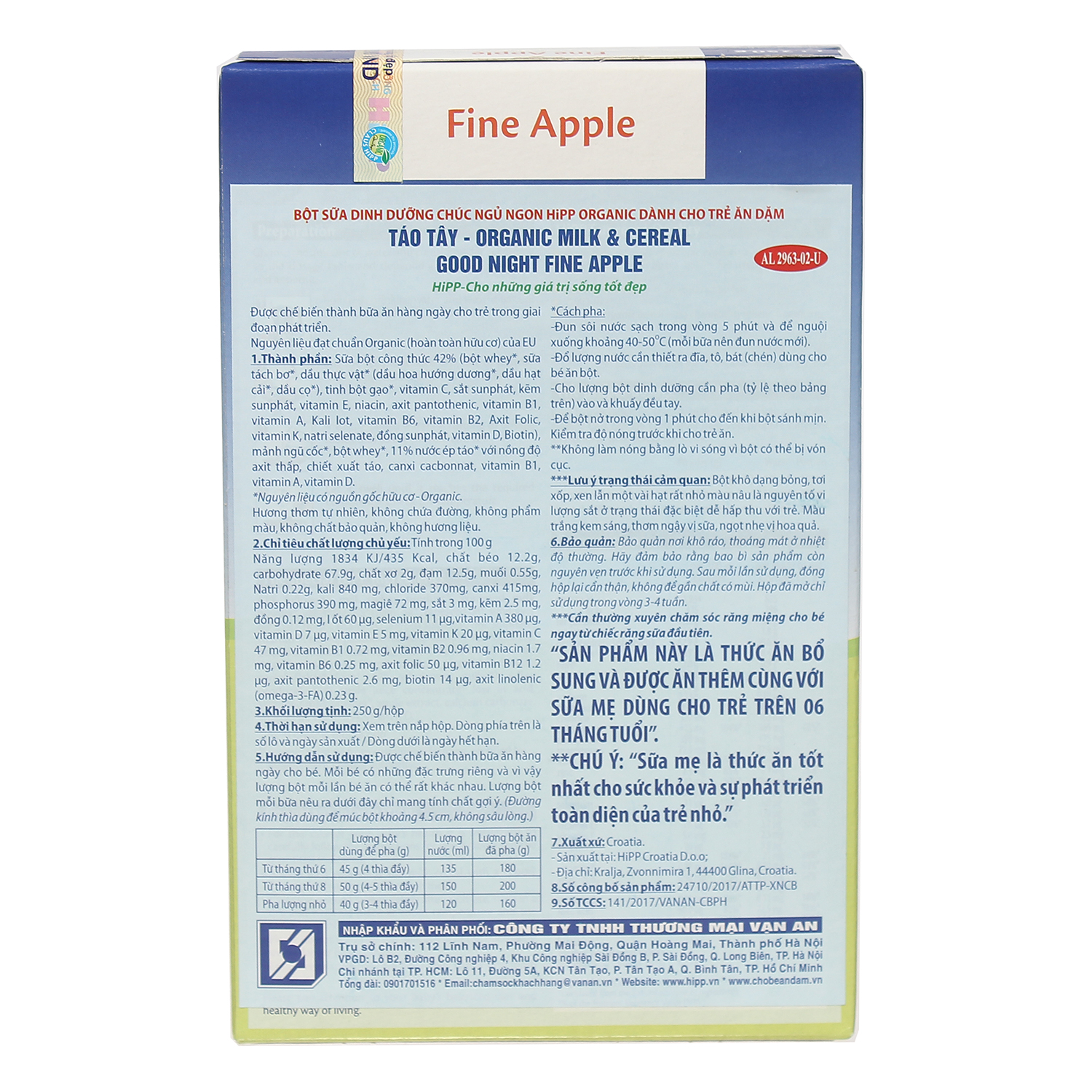 Cách pha bột ăn dặm HiPP vị táo tây 