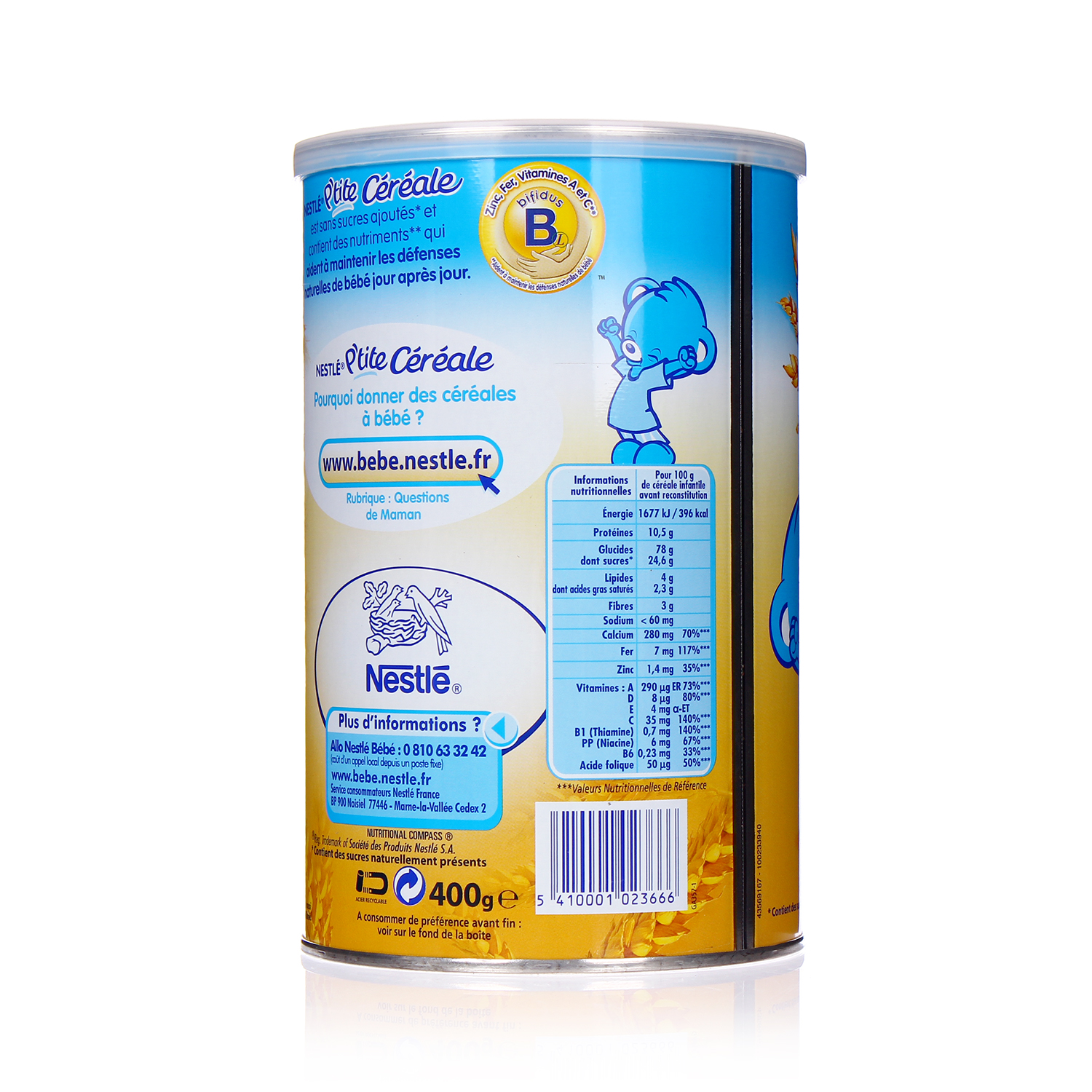 Bột pha sữa Nestle vị bích quy 400g cho bé 6M+ 2 Thành phần dinh dưỡng của bột ăn dặm Nestle Cerelac vị bích quy