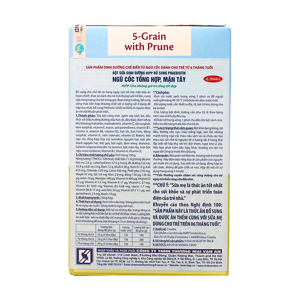 Bột ăn dặm HiPP vị ngũ cốc mận tây 250g cho bé 6M+ 2 Bột ăn dặm HiPP vị ngũ cốc có tốt không