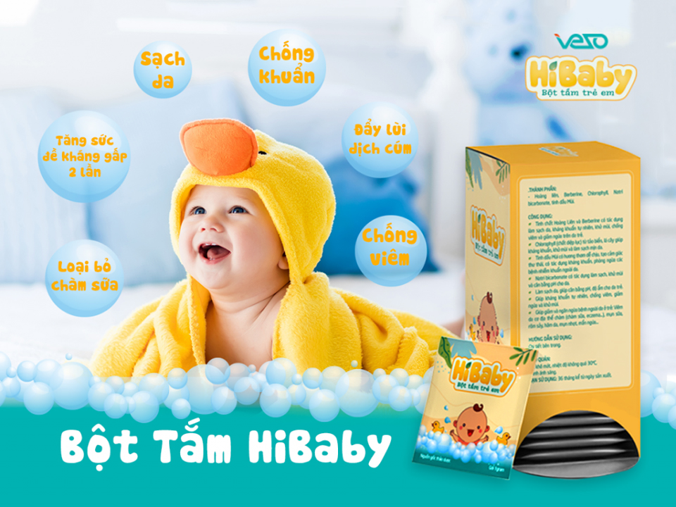 Bột tắm thảo dược trị rôm sảy Hibaby 30g 1 bot tam thao duoc tri rom say hibaby 30g 2