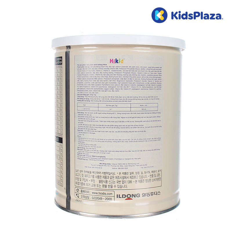 cách pha sữa Hikid vị vani 600g