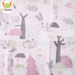 Chăn gạc LOLBaby Pink Forest (100 x 120 cm)