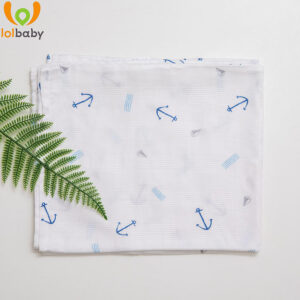 Chăn sợi tơ LOLBaby Marine Blue (1,3m x 1m)