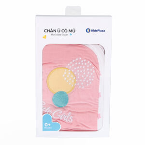 Chăn ủ sơ sinh cho bé gái có mũ Otis in hình sao MBVT''S ND21H HD