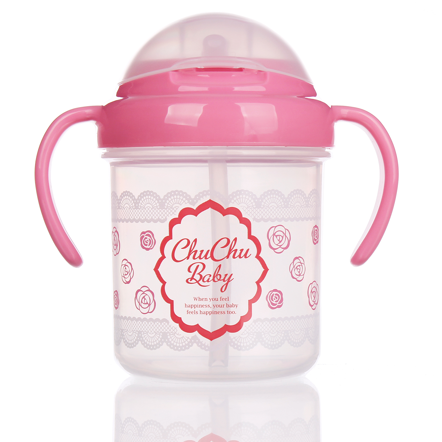 Cốc tập uống nước có ống hút Chuchu 200ml 2 coc tap uong nuoc co ong hut chuchu 200ml be gai 1 1