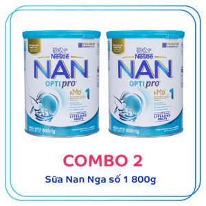 Combo 2 Hộp sữa Nan Nga số 1 800g (0 - 6 tháng)