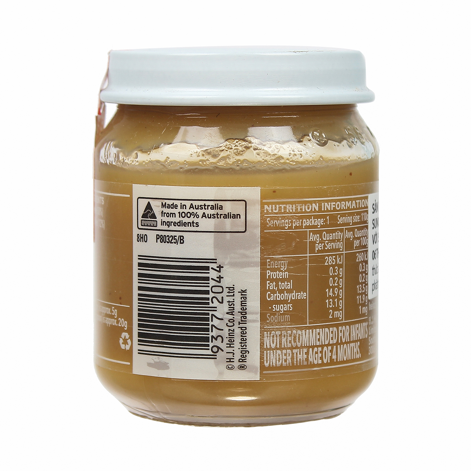 Dinh dưỡng đóng lọ Heinz vị táo và xoài nghiền 110g 2 dinh duong dong lo heinz vi tao va xoai nghien 110g 02