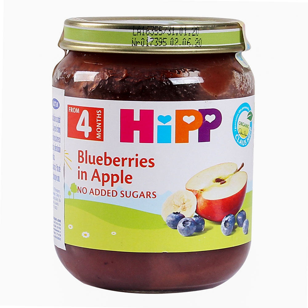 Dinh dưỡng đóng lọ Hipp Dâu tím, Táo tây 4273 (125g) 1 dinh duong dong lo hipp dau tim tao tay 4273 125g