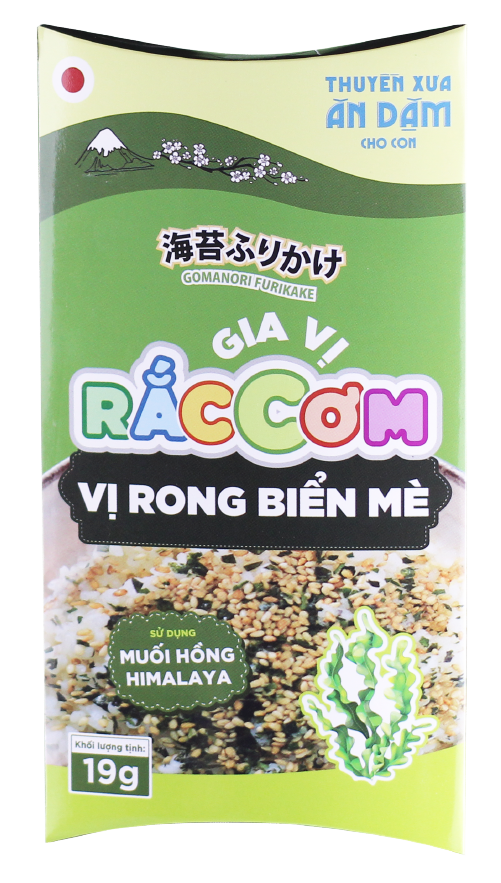 Gia vị Rắc cơm Thuyền Xưa Ăn Dặm Cho Con - Vị Rong Biển Mè (Gói 19g) 1 gia vi rac com thuyen xua an dam cho con vi rong bien me goi 19g 1