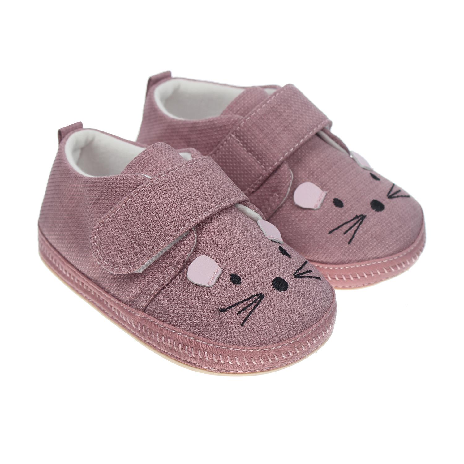 Giày tập đi Mamago K12 thêu hình Chuột size 14 (Hồng) 1 giay tap di mamago k12 theu hinh chuot size 13 hong 1