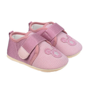 Giày tập đi Mamago K15 thêu mặt chuột (Hồng)