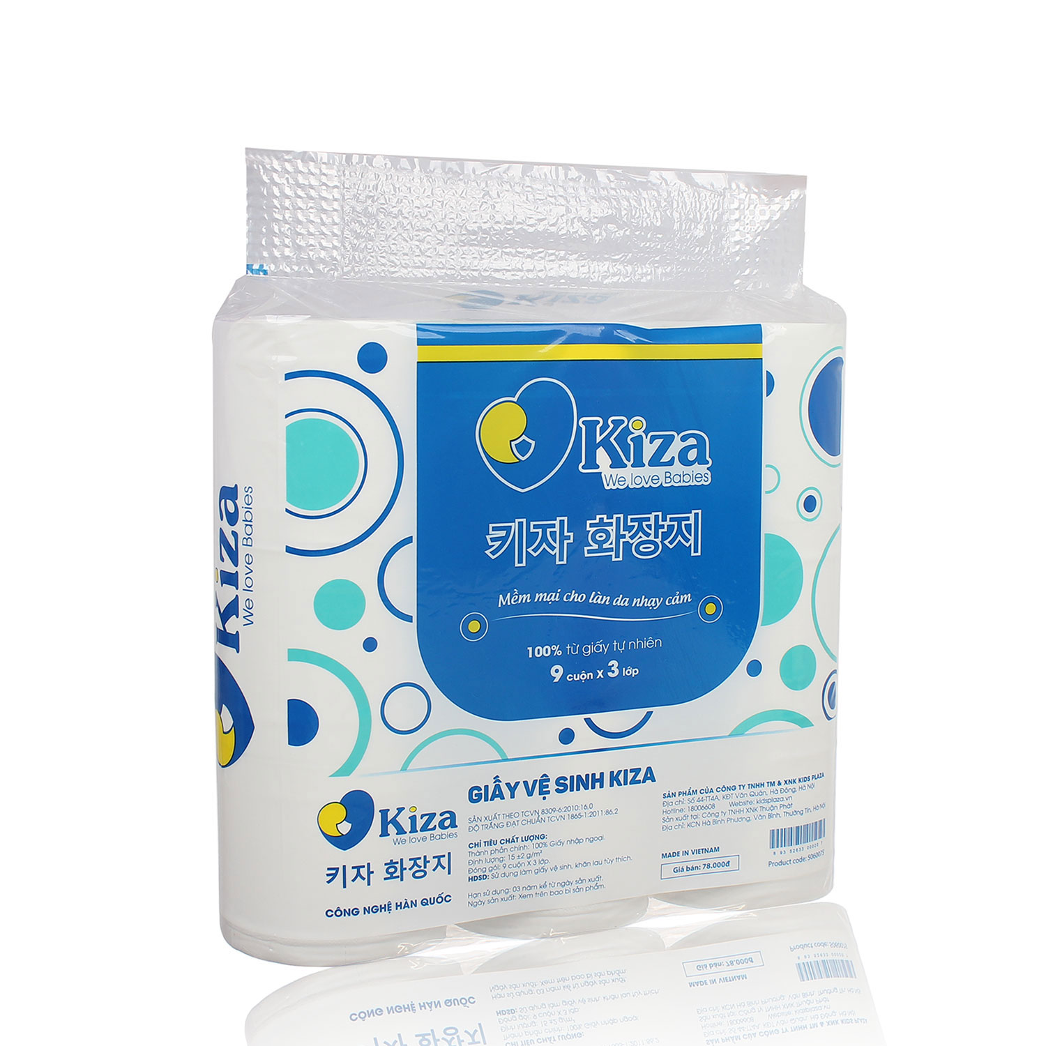 Giấy vệ sinh mẹ bé 9 cuộn x 3 lớp